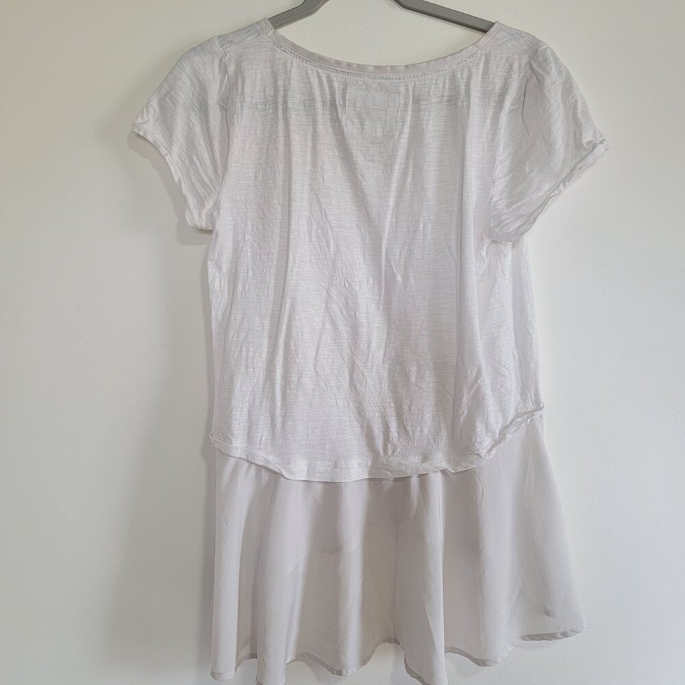 Anthropologie Postage Stamp Peplum Swing Tee Medium - Picture 6 of 6